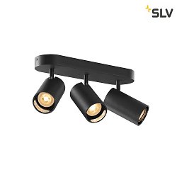 ceiling luminaire ASTO TUBE 3 flames GU10 IP20, black