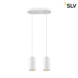 Luminaire  suspension ASTO TUBE  2 flammes GU10 IP20, blanche