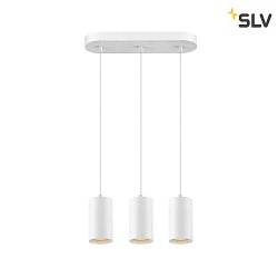 pendant luminaire ASTO TUBE 3 flames GU10 IP20, white