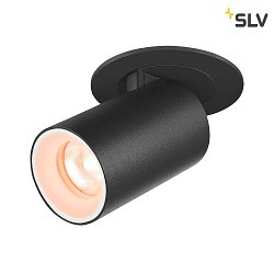 ceiling recessed luminaire NUMINOS PROJECTOR XS cylindrical, black, white