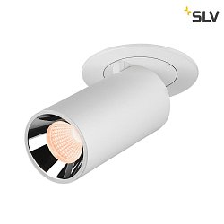 ceiling recessed luminaire NUMINOS PROJECTOR S cylindrical, chrome, white