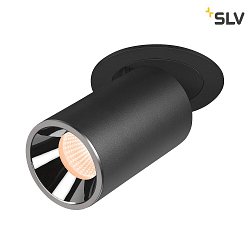 ceiling recessed luminaire NUMINOS PROJECTOR M cylindrical, chrome, black
