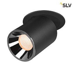 ceiling recessed luminaire NUMINOS PROJECTOR L cylindrical, chrome, black