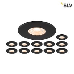 ceiling recessed luminaire UNIVERSAL DOWNLIGHT PHASE set of 12 IP20 / IP65, black dimmable