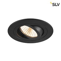 ceiling recessed luminaire NEW TRIA 75 round IP20, black dimmable