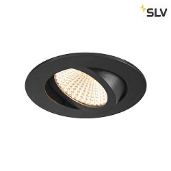 ceiling recessed luminaire NEW TRIA UNIVERSAL round IP20, black dimmable