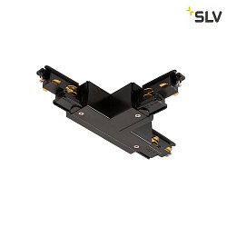 3-phase T-connector S-TRACK with feed-in option, left, adjustable, black