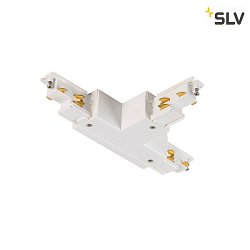 3-phase T-connector S-TRACK with feed-in option, left, adjustable, white