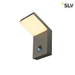 LED Outdoor luminaire ORDI Wall luminaire, anthracite, 120, SMD LED, 3000K, IP44, incl. Sensor