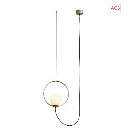 Luminaire  suspension HALO 3815/1  1 flamme IP20, or, opale