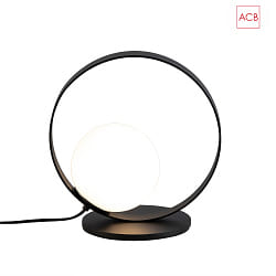 Lampe de table HALO 3815/1 IP20, opale, noir