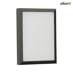 Outdoor LED Wall and Ceiling luminaire Type No. 6403, IP54 IK08, 26 x 19cm, 16W 3000K 1600lm, dimmable, anthracite