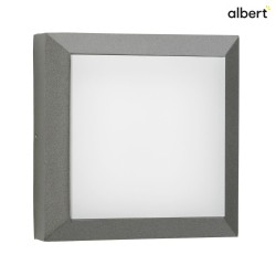 Outdoor LED Wall and Ceiling luminaire Type No. 6561, IP54 IK08, 26 x 26cm, 16W 3000K 1600lm,cast alu,dimmable, anthracite