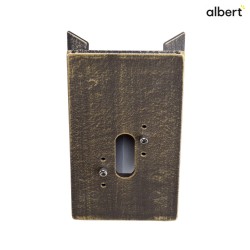 Corner bracket square Type No. 1007 for Albert Outdoor Wall luminaires, brown brass
