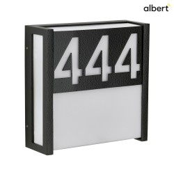 House number cover 32 for LED Outdoor Wall luminiare Type No. 6401 (ALB-626401), individually lasered, black