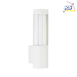 Outdoor Wall luminaire Type No. 0215 + Downlight (Type No. 0223), E27 max. 20W +  GU10 PAR16 50W, cast alu, glass, white
