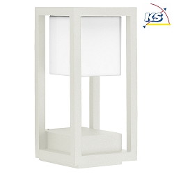 LED Outdoor Wall luminaire Type No. 0281, IP54, square frame, 5W 3000K 480lm, aluminum / plastic opal, dimmable, white