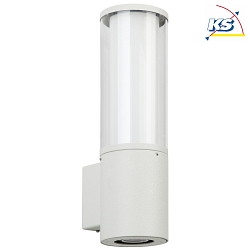 Outdoor Wall luminaire Type No. 0321, IP44, E27 max. 20W, with lower light GU10 PAR16 max. 50W, stainless steel, white