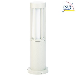 Outdoor Pedestal luminaire Type No. 0507, IP44, height 50cm, E27 max. 20W (LED), cast alu / opal glass, white