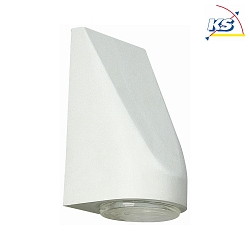LED Outdoor  Wall luminaire Type No. 0671, IP43, 230V AC/DC, 4.5W 3000K 330lm, cast alu / bubble glass clear, white