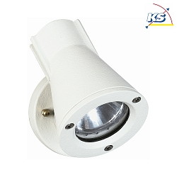 Outdoor Wall spot Type No. 2153, IP54, E27 PAR20 max. 50W, rotatable and swiveling, incl. 250cm connector cable, white