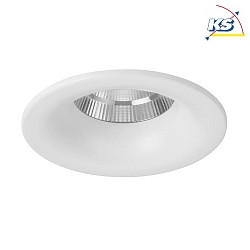 Recessed LED downlight with funnel cover, IP20, round,  8.2cm, dim2warm, 350mA, 12W 1800-3000K 930lm 24, white