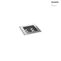 floor recessed luminaire LANKA-S square, adjustable, passable, switchable IP67, stainless steel 