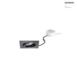 recessed luminaire TIRREL-S square, swivelling IP20, white dimmable 6W 680lm 3000K 38 38 CRI >80