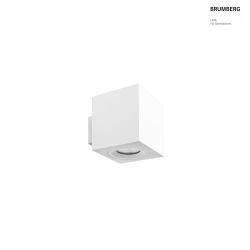 wall luminaire M1 down, square, smooth, rigid, flush IP20, powder coated, white matt dimmable