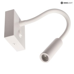 Luminaire mural BRAHE I avec interrupteur, avec bras flexible IP20, blanche 