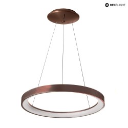 Luminaire  suspension MEROPE 480mm IP20, laiteux, blanche, marron caf gradable