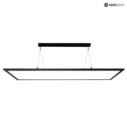 Pendant luminaire LED EVENT PANEL transparent, 24V DC, 63W, black