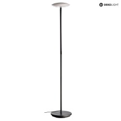 Lampadaire BERMUDA inclinable, direct / indirect, avec variateur tactile IP20, gris fonc gradable