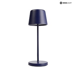 battery table lamp CANIS MINI CCT Switch, with touch dimmer IP65, cobalt blue dimmable
