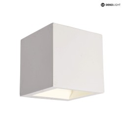 Luminaire mural MINI CUBE haut bas, forme en d, commutable IP20, blanche 