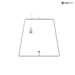 Pendelum for magnetic luminaire MIRAM, B/H: 20,5cm/18,5cm, white