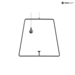 Pendelum for magnetic luminaire MIRAM, B/H: 20,5cm/18,5cm, grey