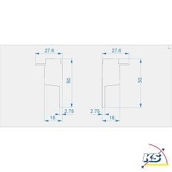 Embout EL-03-10 lot de 2 gris