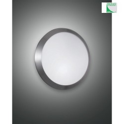 Luminaire de salle de bain BOREA rond E27 IP44 nickel satin gradable