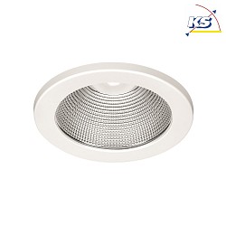 LED Recessed Downlight, 10W, 4000K, 1000lm, IP20, faceted reflector, white