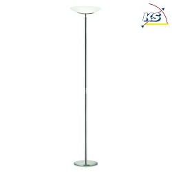 Knapstein LED Floor lamp 961 Floodlight, glass opal matt white - oval, nickel matt