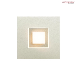 LED Wall / Ceiling luminaire KARREE 200 dim to warm, alu pearlescent / champagner anodised