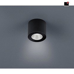 Luminaire de plafond OSO rond, version pour montage en surface IP44, noir mat gradable