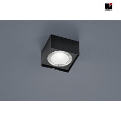 Luminaire de plafond KARI angulaire IP30, noir mat gradable