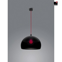 pendant luminaire DORO E27 IP20, red, black, black matt