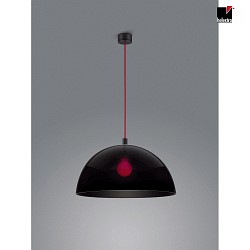 Luminaire  suspension DORO E27 IP20, rouge, noir, noir mat