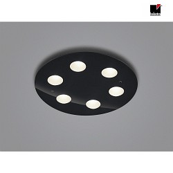 Luminaire de plafond NOMI LED IP20, noir gradable