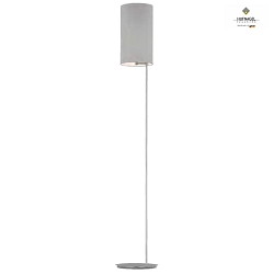 Lampadaire TOLEDO E27 IP20, gris clair, nickel mat gradable