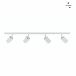 Spotlight track UMA, 4-flame, length 80cm, 4x GU10 (LED) max. 9W, rotatable & swiveling, white