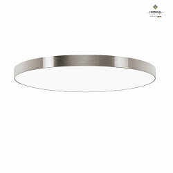 LED ceiling luminaire AURELIA X,  60cm, 30W 2700K 3500lm, dimmable, brushed silver / white